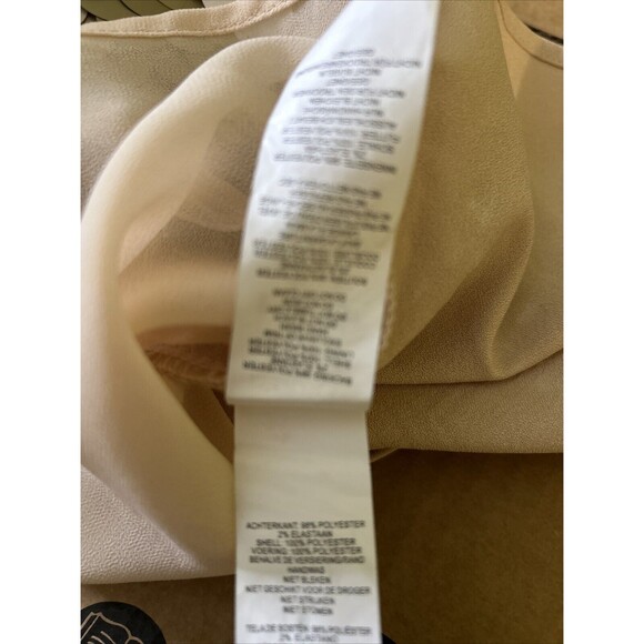 Womens Boohoo Dress Size 16 pullover embellished light brown FLAWS stained - Picture 16 of 16